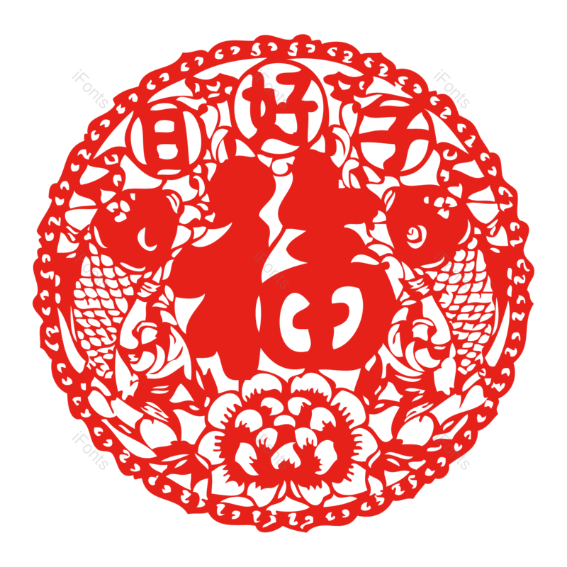 中国风图片,花纹元素,图案PNG,窗花免抠素材